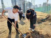 山东理工职业学院鱼台校区开展校内植树活动