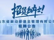 山东省新动能基金管理有限公司2026年度校园招聘公告