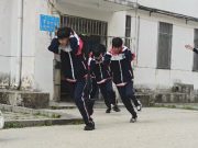 滕州市中等职业教育中心学校机电工程专业部开展应急疏散演练