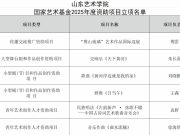 山东艺术学院6个项目入选国家艺术基金2025年度资助项目